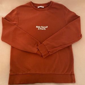 Zara graphic crew sweater